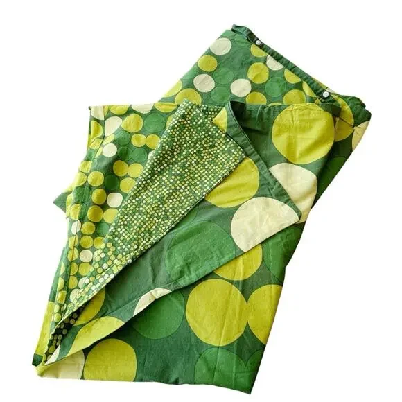 IKEA Smorboll Green Twin Duvet Cover Mid Century Modern Atomic Style